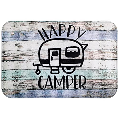 Syhonic 16x24 inches Happy Camper Non-Slip Doormat Bath Mat,Entrance Rug for Front Door Kitchen Floor Bath Tub Bedroom