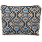 Boho Makeup Bag Gifts for Women, Sunset Leaf Aesthetic Makeup Pouch(Blue) - color: Boho Orange Sun Leaf - bule
