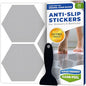 Clear Bloom Anti Slip Shower Stickers 24 PCS, Gray Non-Slip Shower Strips for Adults, Premium Adhesive Bath Tub Stickers - color: Gray, size: Hexagon