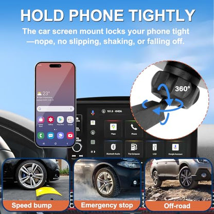 Car Phone Holder for 2022-2025 Honda Civic Accessories 7/9-inch Screen Fixed Clip, Magnet Cell Phone Mount Compatible with MagSafe, Hand-Free 360° Rotation Phone Automobile Cradles Not Affect Air Vent - size: 2022-2025 Honda Civic