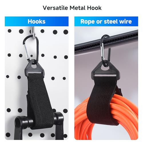 Cable Matters 5-Pack Heavy Duty Extension Cord Organizer Straps with Metal Buckle, 80 lbs Load Capacity, Extension Cord Holder with 13 x 1.5 Inch Hook-and-Loop Straps