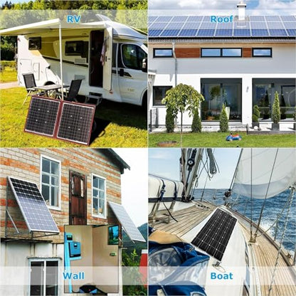 Adjustable Solar Panel Tilt Mount Brackets Aluminum Alloy Solar Panel Mounting Support up to 50 70 100 150 200 300 400 Watt Solar Panel for Flat Surface Roof RV Boat Off-Grid (Mount Only) Silver - color: 1 SET