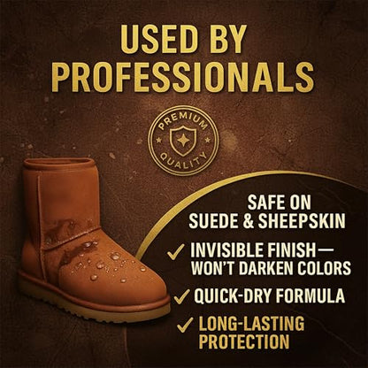 Eagle Suede & Nubuck Protector Spray 250mL – Waterproofing Spray Compatible with UGG Boots & Jackets | Protects from Water, Stains, Dirt & Salt | Quick-Dry Invisible Suede Shield