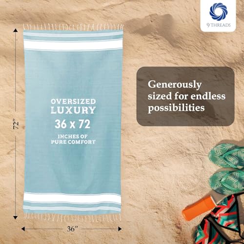 Cotton Turkish Beach Towel with Towels Oversized 36"x72" Pool Absorbent Extra Large Quick Dry Sand Travel Towel (Green, 4 Pack) - color: Green, size: 4 Pack