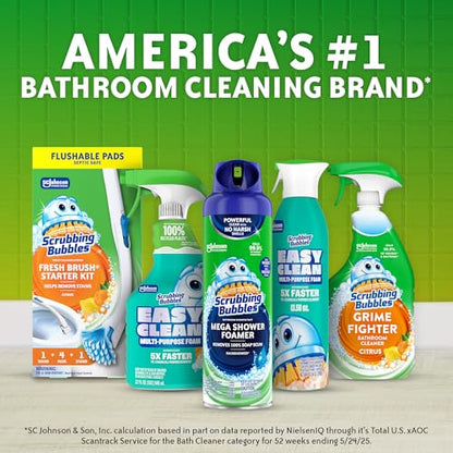 Scrubbing Bubbles Mega Bathroom and Shower Foamer Aerosol, Rainshower Scent, 20oz (Pack of 2) - size: 20 Ounce (Pack of 2)