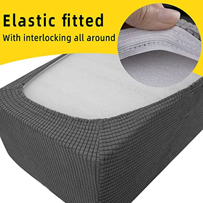 Tlswshsy RV Dinette Cushion Covers-Stretchable Loveseat Sofa Furniture Protector -Elastic Camper Cushion Slipcoversfor RV Camper Car Bench (Grey) - color: Grey