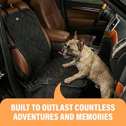 Active Pets Dog Car Seat Cover, Waterproof Front Seat Protector for SUV Truck Sedan, Pet Safety Travel Comfort System with Universal Fit, Black - color: Black