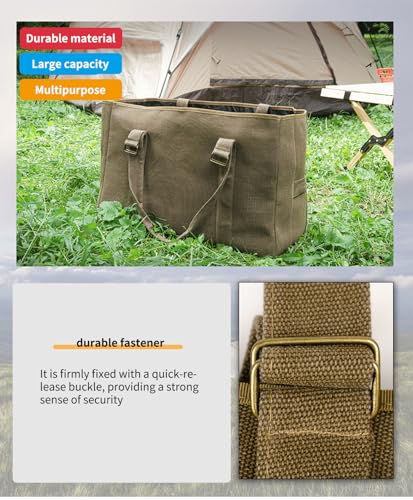 Large Military Duffle Bag Tactical Camping Storage Bag Utility Tote Bag Camping Kitchen Organizer with Deployment Cargo Bag Travel Sports Equipment(Khaki,Small 23.62”x11.81”x15.75”) - size: Small 23.62”x11.81”x15.75”