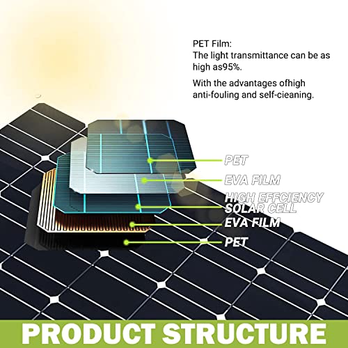 600 Watt Solar Panel Kit, with Charge Controller(40A) 2pcs 300 Watt Flexible Monocrystalline Solar Panel kit Photovoltaic Module for 12-48V Battery Charging Car Battery Camper RV