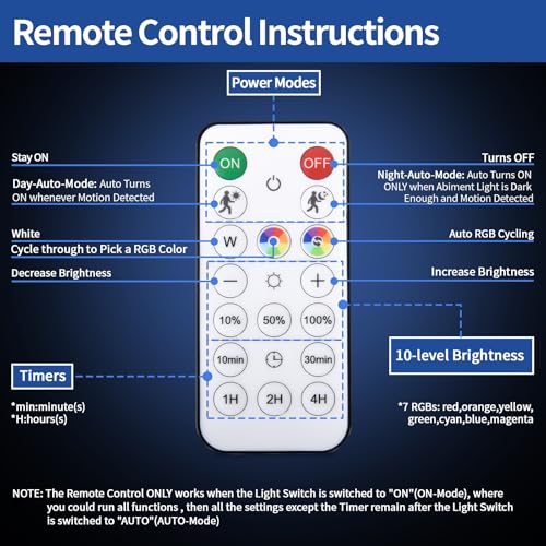 RGB LED Motion Sensor Light Indoor, Bright & Dimmable, Long-Lasting | Rechargeable Battery, Stick-On Puck Night Light with Remote for Closet, Cabinet, Kitchen, Stairs, Shelves - Warm & RGB, 2Pack - color: Warm White & RGB(2 Pack)