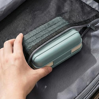 Leakproof Travel Soap Case with Lid and Removable Drain Tray - Portable Bar Soap Holder for Travel, Camping, Gym, Outdoor Use - Fits Most Standard Soaps - Made of Durable PP Plastic - color: Blue