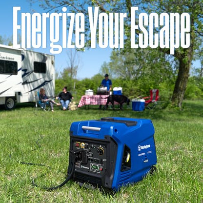 Westinghouse 5000 Peak Watt Super Quiet Portable Inverter Generator, Remote Electric Start with Auto Choke, RV Ready 30A Outlet, Gas Powered, CO Sensor, Parallel Capable - style: 5000 Watts - Gas Only - Remote Start