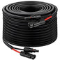 XRDS -RF Solar Panel Cable 100FT, 10AWG Solar Extension Cable with Male & Female Solar Connectors, Flame-Retardant Protective Sleeving Solar Cable, Weatherproof PV Wire for Solar Panel Connection - size: 10AWG 100FT