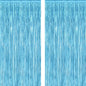 2 Pack Backdrop Curtains, 3.28 Feet x 7.05 Feet Sky Blue Tinsel Backdrop, Metallic Fringe Curtains Foil Tinsel Party Streamer, Winter Backdrop Happy Birthday Party Supplies - color: Sky blue, size: 2 PCS