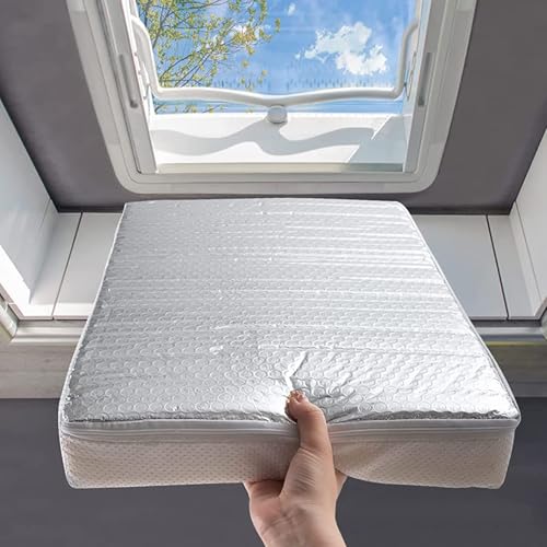 2 Pack RV Skylight Insulator 22"x14"x3", RV Vent Insulator, RV Skylight Cover with Reflective Surface, Waterproof RV Insulation for Inside Camper, RV Skylight Pillow - size: 22in x 14in x 3in 2PC