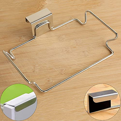 OYSIR Large Stainless Steel Trash Bag Holder for Kitchen Cabinets Doors and Cupboards, Under Sink Bag Holder, Garbage Bag Holder, Space Saving Waste Can, Hanging Kitchen Trash Cans