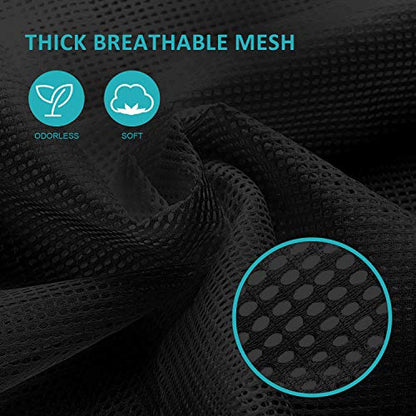 Dalykate Mesh Laundry Bags, 24" x 36", Heavy Duty with Reinforced Handles, Foldable & Portable, Drawstring Closure, 3-Pack Mixed Colors - color: Grey, White, Black