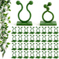 100 Pcs Plant Climbing Wall Fixture Clips, Green Plant Fixer with Self-Adhesive Hook, Fixing Clip Vines Holder for Indoor Outdoor Plants Support Cable Wire (Medium)