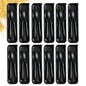 Travel Utensils with Case, 12 Sets Camping Utensil Sets, Wheat Straw Portable Knife Fork Spoons Tableware, Reusable Utensils for Lunch Box (Black) - color: Black-12Pack