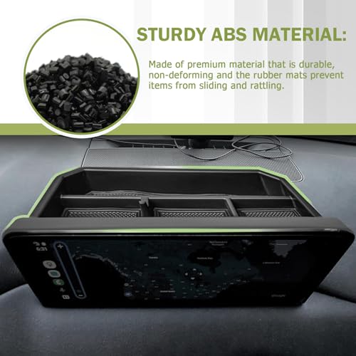 HGWEI Dash Storage Box Compatible with Mazda CX-5 2025 2024 2023 2022 Interior Accessories, Console Dashboard Organizer Behind 10.25" Touch Screen Insert Tray Holder (Not Fit 2026), Black