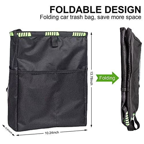 Car Trash Can, Car Trash Bag Hanging, 3.5 Gallons Ultra Large Capacity Organizer and Storage with Adjustable Straps, Leakproof Lining (Pack of 3) - size: Pack of 3