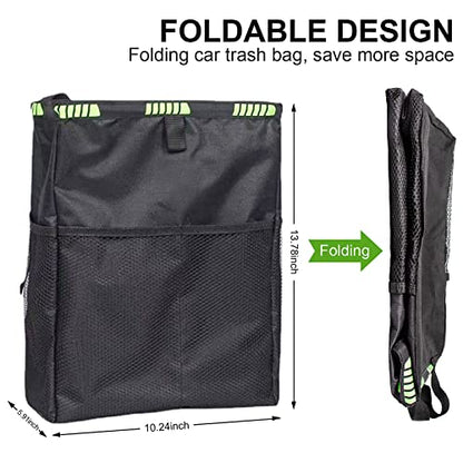Car Trash Can, Car Trash Bag Hanging, 3.5 Gallons Ultra Large Capacity Organizer and Storage with Adjustable Straps, Leakproof Lining (Pack of 3) - size: Pack of 3