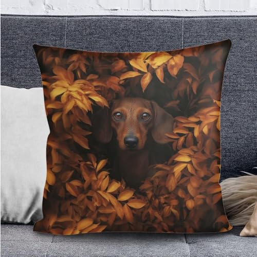 Dachshund Fallen Leaves RV Dinette Cushion Covers Wear-Resistan Camper Cushion Slipcover Elastic 2 Seat Sofa Chair Covers 1 Backrest Cover 1 Bench Cover and 1 Pillowcase - color: Dachshund Fallen Leaves