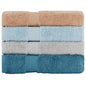 BolBom Towels 4 Pack Medium Bath Towel Set, 27“X54” Inches, 500 GSM 100% Ring Spun Cotton, Lightweight and Highly Absorbent Quick Drying Premium Towels for Hotel,Spa,Bath and Bathroom - color: Sapphire, Silver, Sky Blue, Toast