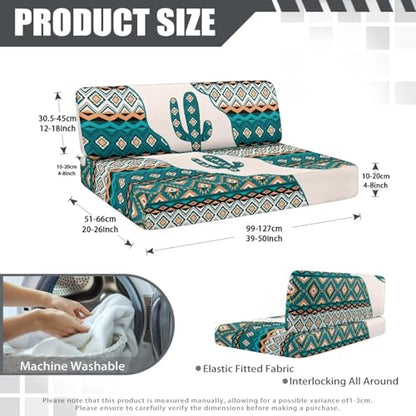SEANATIVE Cactus Aztec Tribal RV Dinette Cushion Covers Stretch Printed RV Sofa Seat Slipcovers Replacement Non-Slip Camper Cushion Slipcovers Washable RV Dinette Seat Covers - color: Cactus Aztec Tribal