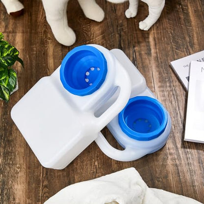 Ziliny 1 Pcs 3 Quart No Spill Portable Dog Travel Water Bowl Leakproof Pet Water Bowl for Pet Dispenser for Small Large Dogs Cats Camping Hiking Trips Car RV Boat Road Mess-Free Design
