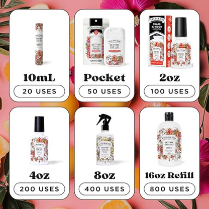 Poo-Pourri Before-You-Go Pocket Toilet Spray, Travel Essentials, Tropical Hibiscus, 1 Fl Oz, Up to 50 Uses, On-The-Go Bathroom Odor Deodorizer with Essential Oils, TSA Approved Size, Hibiscus, Apricot - size: 1 Fl Oz (Pack of 1)