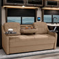 De Leon Console DX RV Sofa Bed, 78" Wide, Ultimate Leather, Light Sand - color: Light Sand, size: 78"