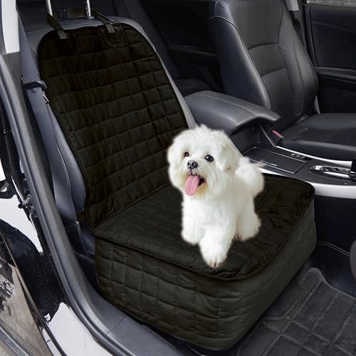 Elegant Comfort Premium Pet Car Seat Cover for Front Seat, Luxury Microfiber Car Seat Protector, Heavy Duty and Durable, Non-Slip and Waterproof Car Seat Cover for Trucks, Cars, and SUVs, Black - color: Black, size: Front Seat