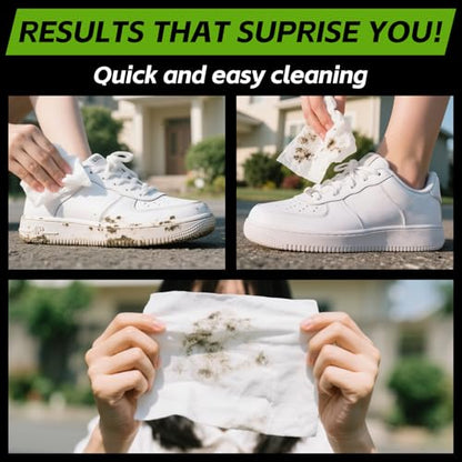 X-SMILE Sneaker Cleaner Wipes, Pre-Moistened Shoe Wipes for White Sneakers, Leather, Canvas & Rubber, Portable - style: 72 Wipes (6 Packs)