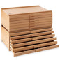 7 Elements 12 Drawer Wooden Artist Storage Supply Box for Pastels, Pencils, Pens, Markers, Brushes and Tools - size: 12-Drawer