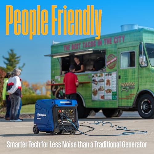 Westinghouse 5000 Peak Watt Super Quiet Portable Inverter Generator, Remote Electric Start with Auto Choke, RV Ready 30A Outlet, Gas Powered, CO Sensor, Parallel Capable - style: 5000 Watts - Gas Only - Remote Start