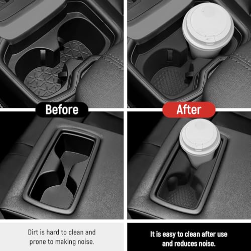2PCS Cup Holder Compatible with Toyota 2019 2020 2021 RAV4 Accessories Silicone Material Front & Rear Insert Center Console Organizer - color: for Toyota 2019-2021 RAV4 (2PCS)