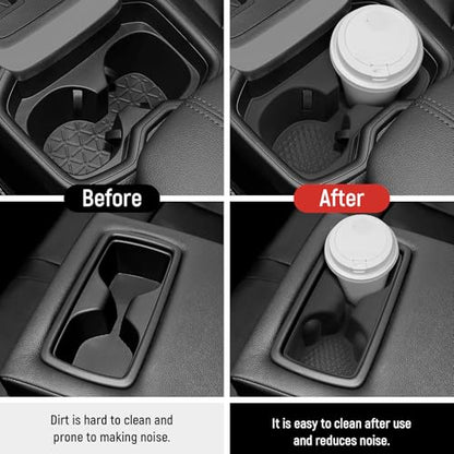 2PCS Cup Holder Compatible with Toyota 2019 2020 2021 RAV4 Accessories Silicone Material Front & Rear Insert Center Console Organizer - color: for Toyota 2019-2021 RAV4 (2PCS)
