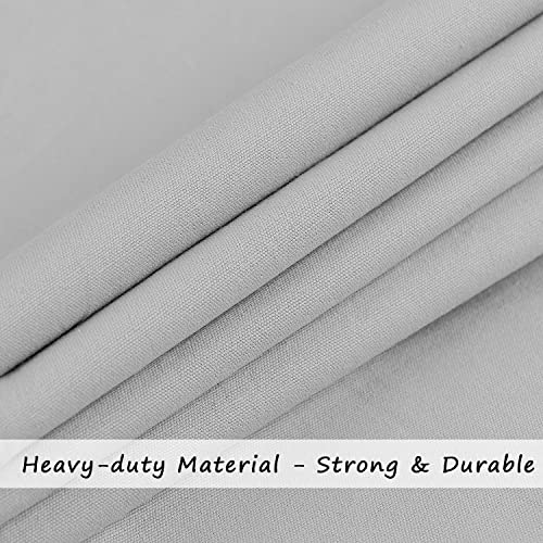 Cotton Canvas Laundry Bag with Handles & Drawstring Straps, Heavy Duty Extra Large Laundry Bags for Laundromat and Household, Washable Travel Dirty Clothes Bag Hamper Liner, 25.5 x 34 Inch, - color: Light Grey