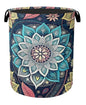 Bohemian Blue Flowers Laundry Basket, Dirty Clothes Basket, Water Resistant Foldable Hamper for Women, Storage Basket for Bedroom, Bathroom, Clothes - color: Bohemian Flowers