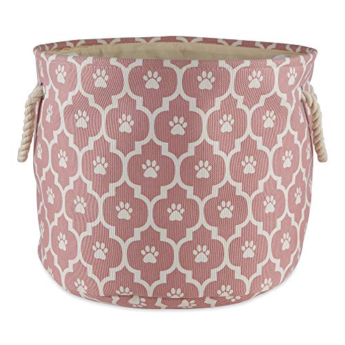 Bone Dry 6192 Pet Storage Collection Lattice Paw Print, Medium Round, Rose - color: Rose, size: Medium Round