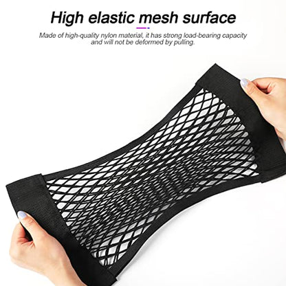 Mesh Cargo Net for Car, Universal Stretchable Trunk Storage Net Wall Sticker Organizer Elastic Pouch Bag for Cars, SUV, Home, Auto Interior Accessories (Medium) - size: Medium