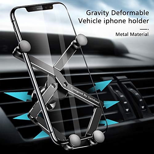 OATSBASF Car Phone Holder Mount Gravity Car Phone Mount, Hands Free Phone Holder, Gravity Air Vent Car Mount, Suitable for Mobile Phones Under 7 inches (X01) - size: X01