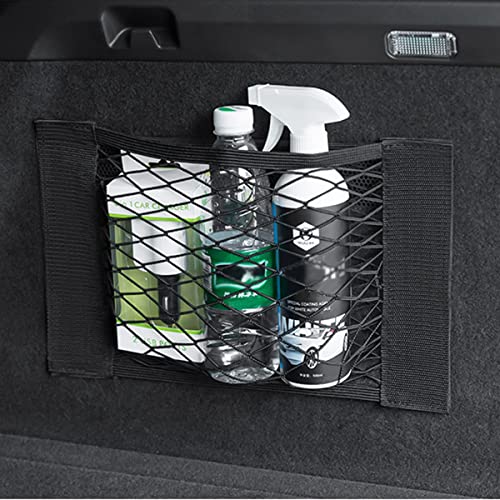 Mesh Cargo Net for Car, Universal Stretchable Trunk Storage Net Wall Sticker Organizer Elastic Pouch Bag for Cars, SUV, Home, Auto Interior Accessories (Small) - size: Small