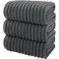 3-Piece Hand Bath Towels 14 X 29.6 Inchs, Quick-Dry Microfiber Washcloths with Hanging Loop, Soft & Absorbent Face Towels for Bathroom Kitchen Gym Travel - color: 3dark Grey