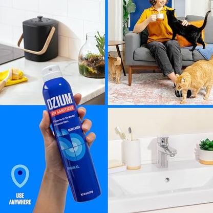 Ozium 3.5 Oz. Air Sanitizer & Odor Eliminator for Homes, Cars, Offices and More, Original Scent, 4 Pack - size: 3.5 Ounce (Pack of 4)