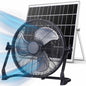 ZZE 14 Inch Battery Operated Fan Rechargeable with Solar Panel, Upgraded with High Airflow Metal Blade Camping Fan, Cordless, Quiet, USB Phone Charge, 5-75H Working Time - size: 14 Inch Solar