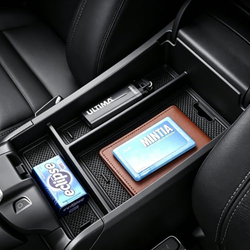 Autorder Center Console Organizer for 2023-2026 Honda HRV Accessories - Armrest Storage Box Secondary Insert Tray with Black&Red Mats - size: 2023+ HR-V Armrest Organizer
