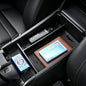 Autorder Center Console Organizer for 2023-2026 Honda HRV Accessories - Armrest Storage Box Secondary Insert Tray with Black&Red Mats - size: 2023+ HR-V Armrest Organizer
