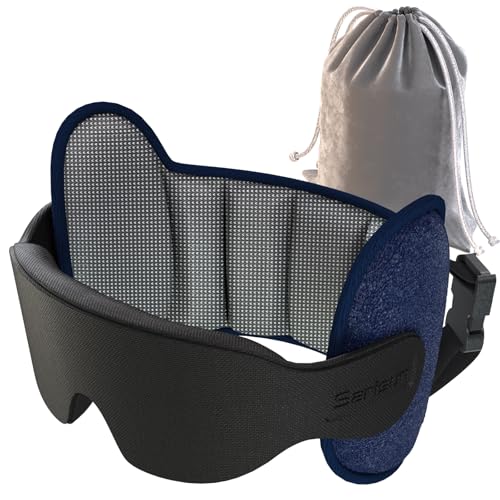 SARISUN Travel Pillow, Upgrade Airplane Pillow for Long Flight, 360° Support Headrest, Travel Neck Pillow Eye Masks for Sleep, Compact Airplane Travel Essentials, Stop Bobblehead, Mottled Grey - color: Mottled Grey, size: Airplane Seats with Headrest